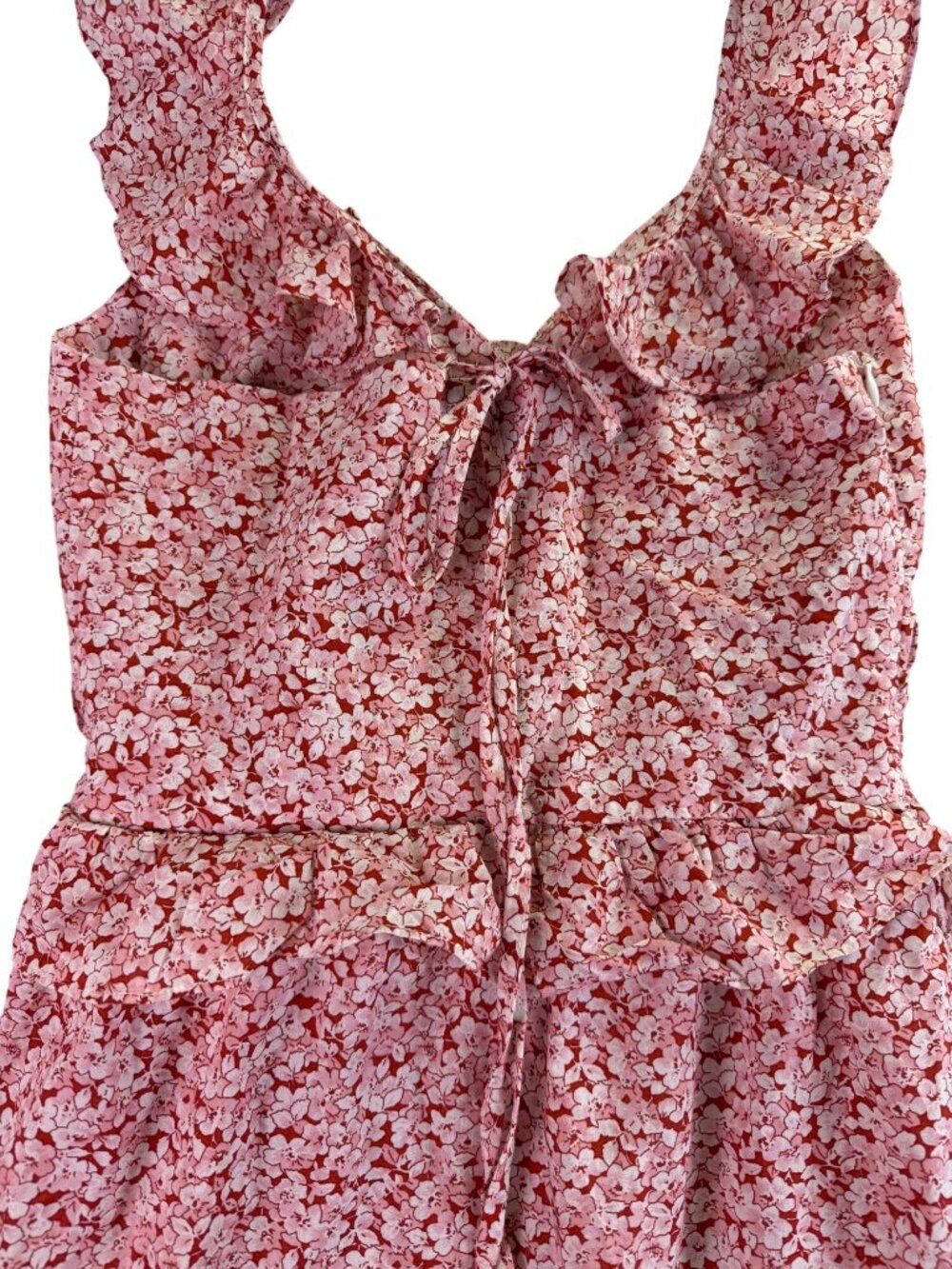 Petal + Pup Women’s Pink Floral Maxi Dress Tiered Sleeveless With Tags Size 4 - Picture 5 of 9